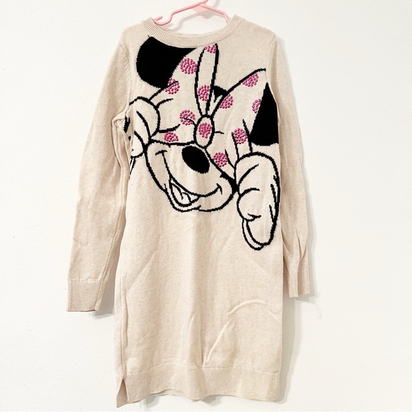 GapKids X Disney Minnie Mouse Studded Sweater Dress- Girls Size-Large - Picture 1 of 3